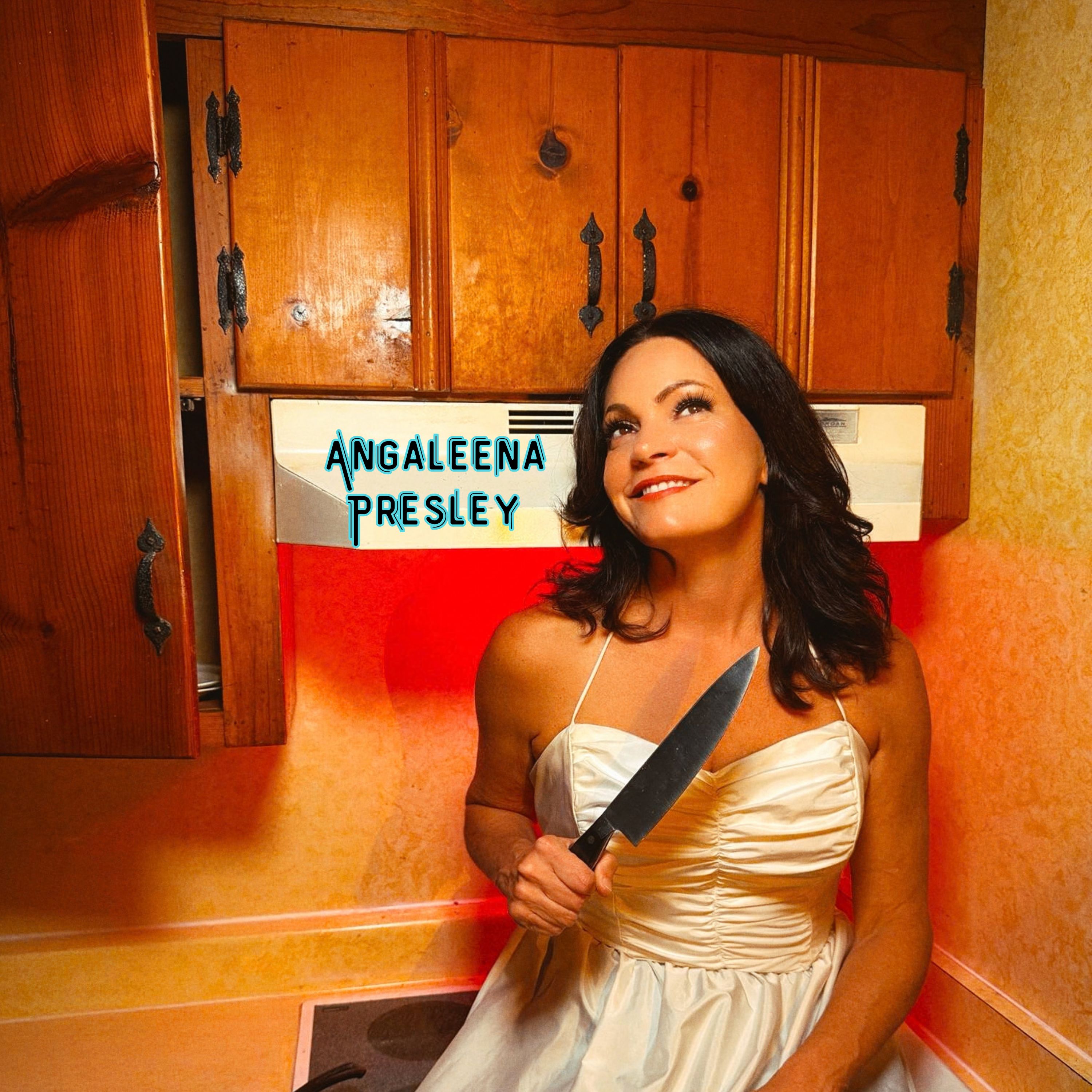 Angaleena Presley holding a knife, from her official website